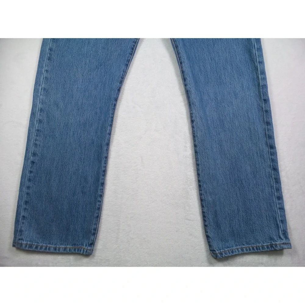 Levis 501 Jeans Mens Size 35 x 30 Blue Denim Classic Straight Leg Button Fly